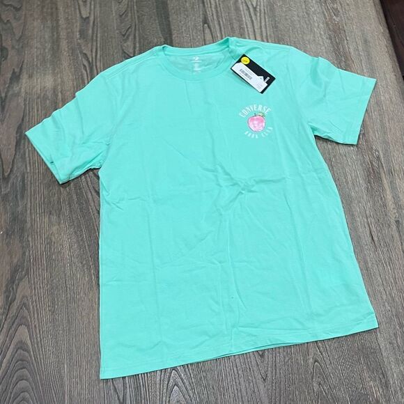 NWT Converse Mens Book Club Graphic T-Shirt Crewneck Short Sleeve Green Size M - Picture 1 of 8